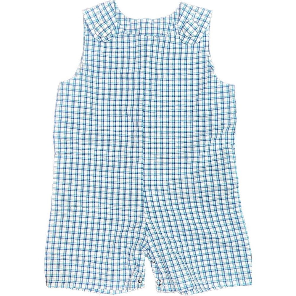 NWT Caught Ya Lookin’ - Proper Southern Style Seersucker Shortall Size 12M